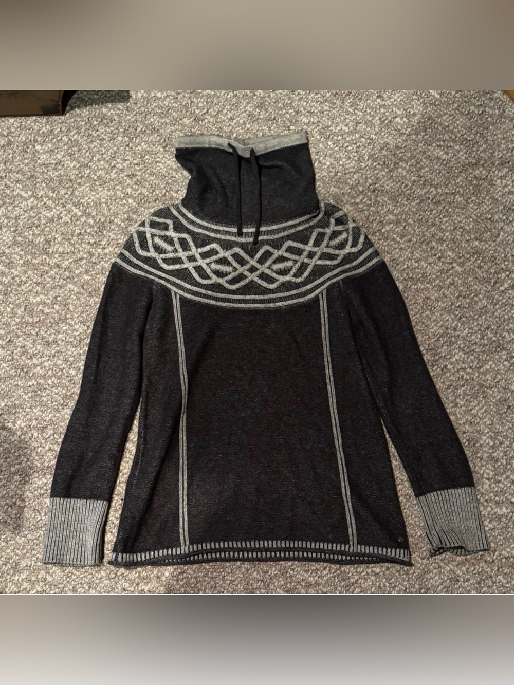 Eddie Bauer Fair Isle Funnel Neck Sweater